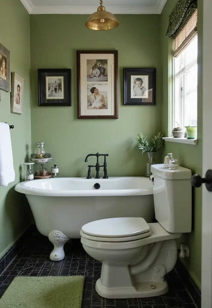 29 Green And Black Bathroom Designs That Feel Luxe - 29. Personal Touches