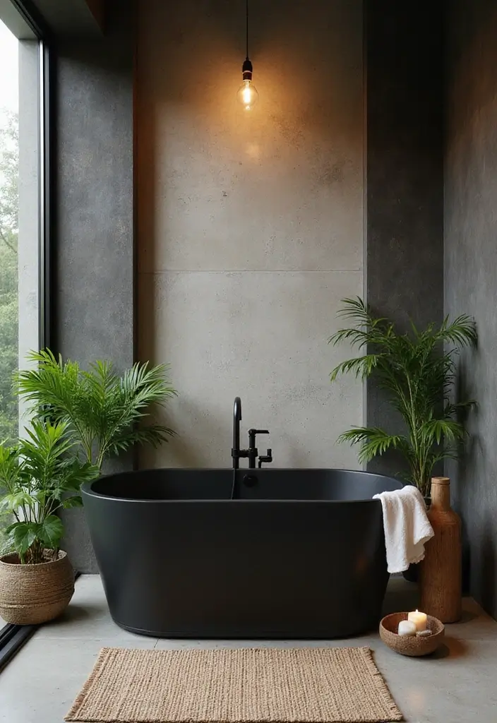 29 Green And Black Bathroom Designs That Feel Luxe - 6. Spa-Inspired Oasis