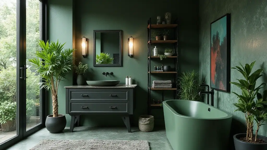 29 Green And Black Bathroom Designs That Feel Luxe