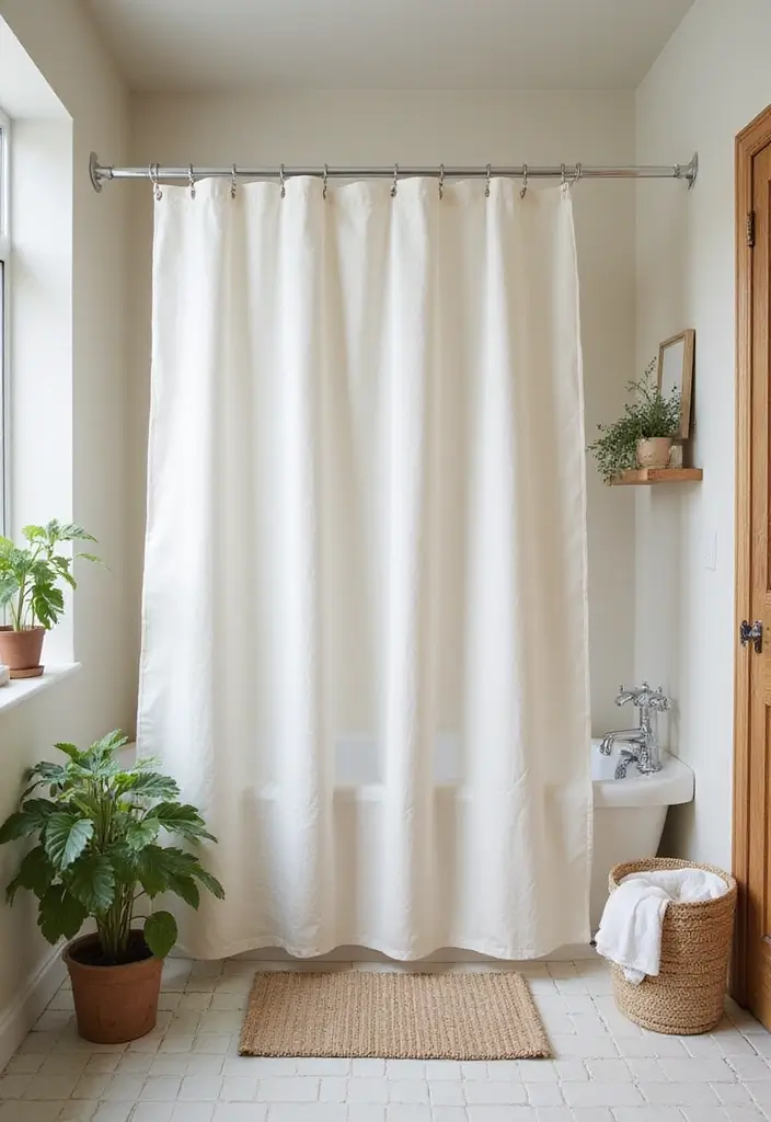29 Green Bathroom Shower Curtain Ideas That Transform The Look - 6. Eco-Friendly Materials