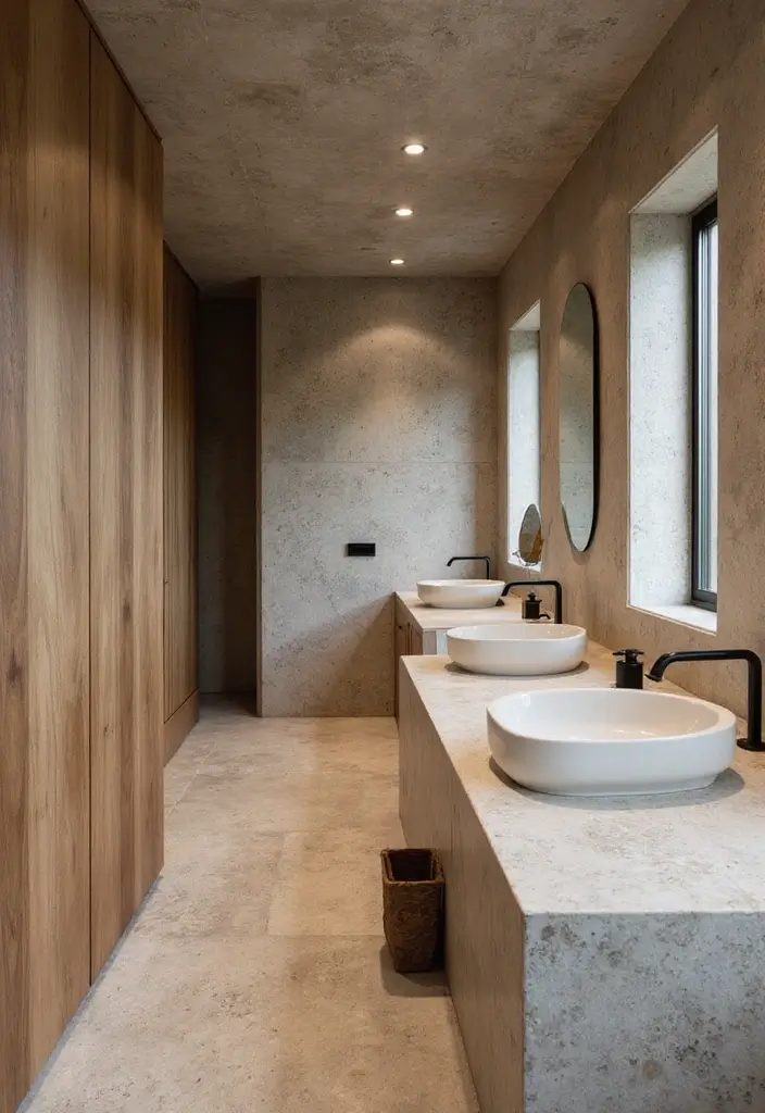 29 Japandi Style Bathroom Ideas With Zen Aesthetics - 25. Natural Stone Surfaces
