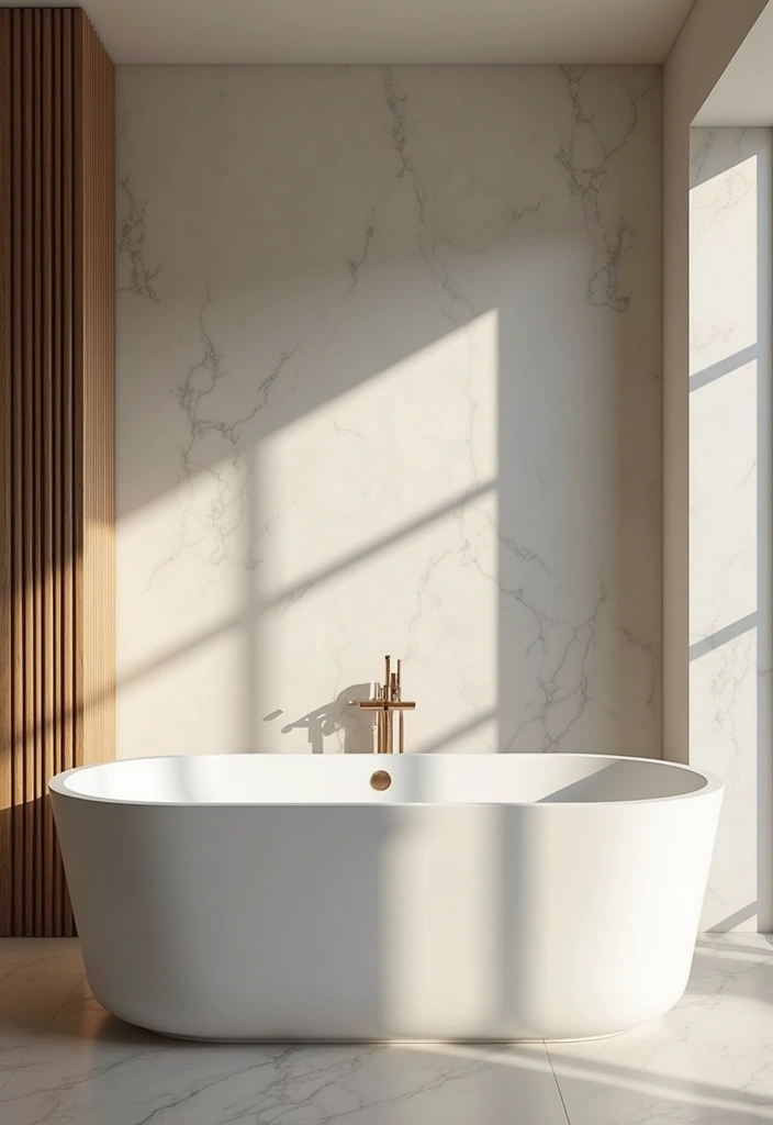 29 Japandi Style Bathroom Ideas With Zen Aesthetics - 6. Freestanding Bathtubs: The Centerpiece