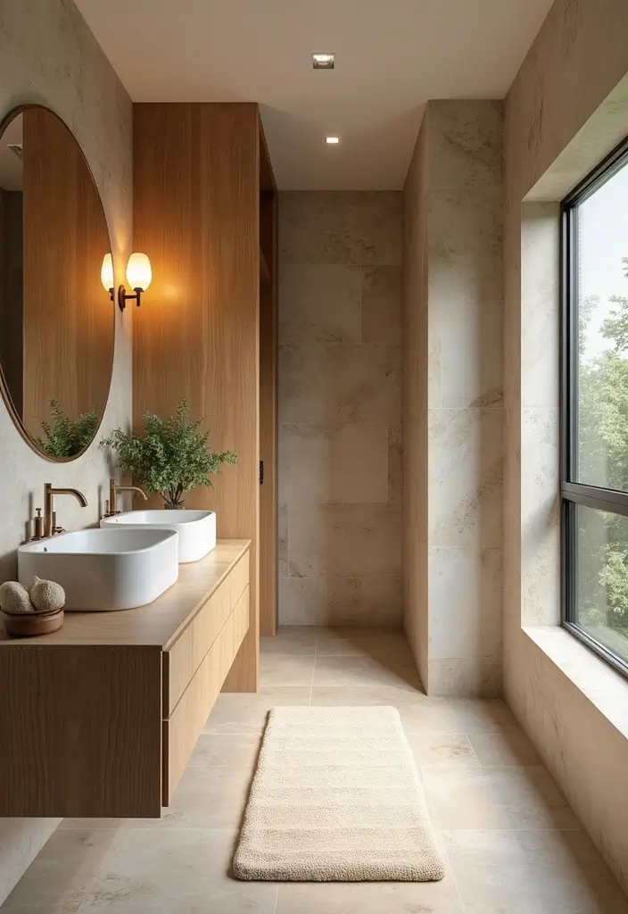 29 Modern Guest Bathroom Ideas That Impress Visitors - 1. Eco-Friendly Materials