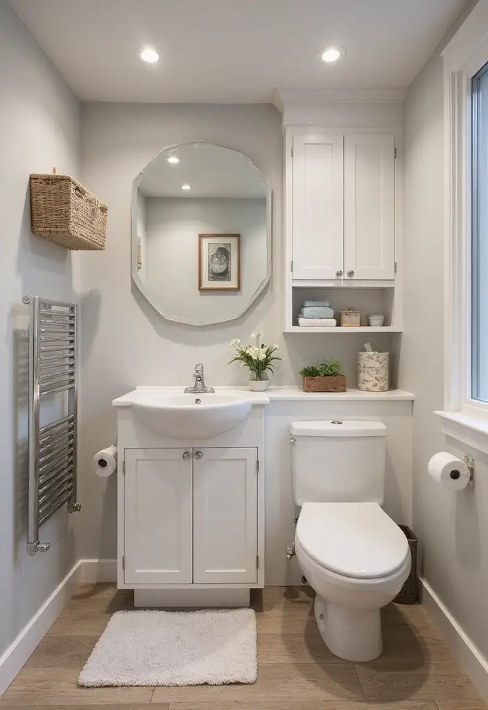 29 Modern Guest Bathroom Ideas That Impress Visitors - 10. Clever Small Space Solutions