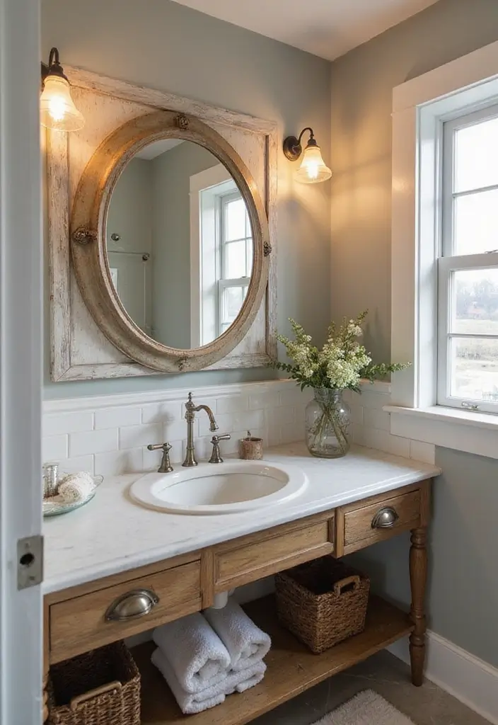 29 Modern Guest Bathroom Ideas That Impress Visitors - 16. Vintage Touches