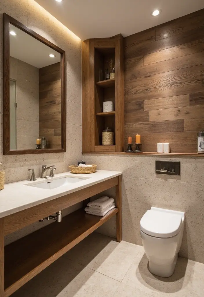 29 Modern Guest Bathroom Ideas That Impress Visitors - 20. Textured Walls