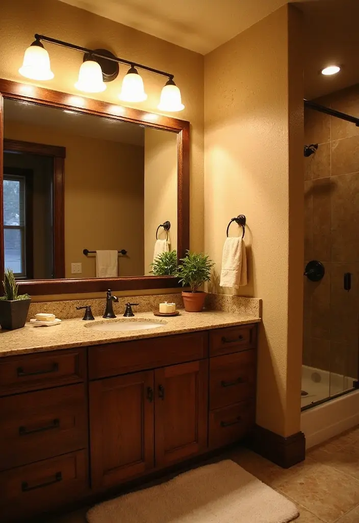 29 Modern Guest Bathroom Ideas That Impress Visitors - 22. Layered Lighting