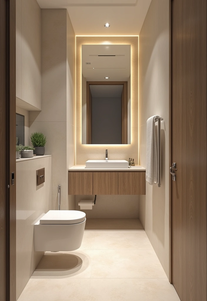 29 Small Bathroom Design Ideas That Work Wonders - 18. Recessed Lighting