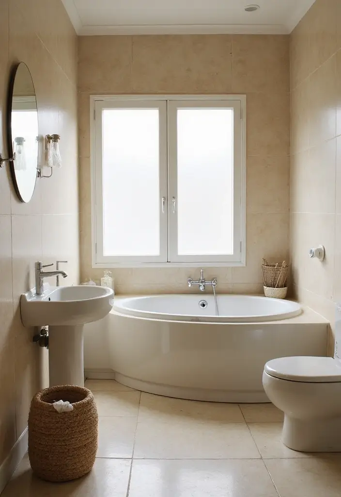 29 Small Bathroom Design Ideas That Work Wonders - 19. Curved Fixtures