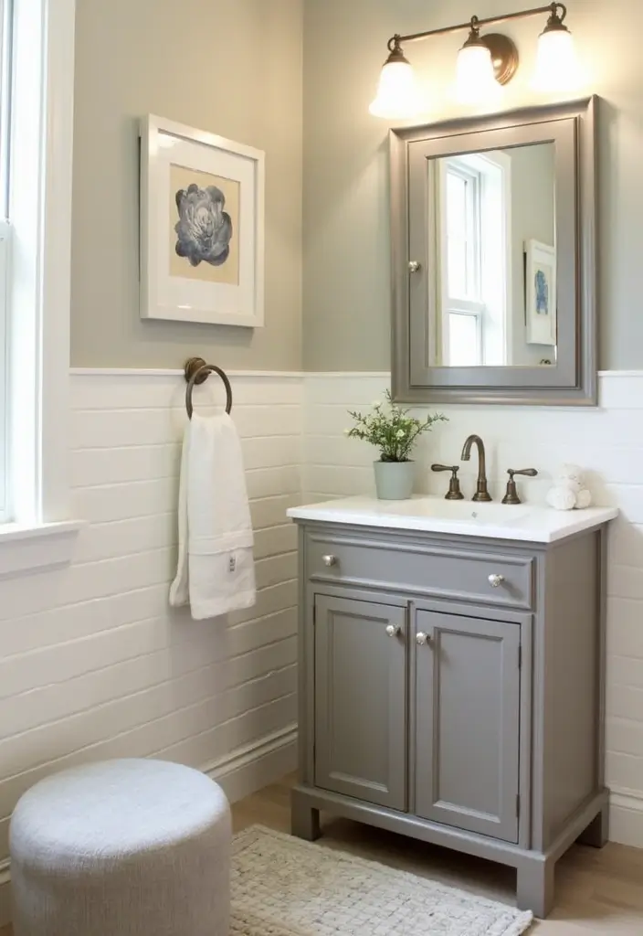 29 Small Bathroom Design Ideas That Work Wonders - 9. Dual-Purpose Furniture