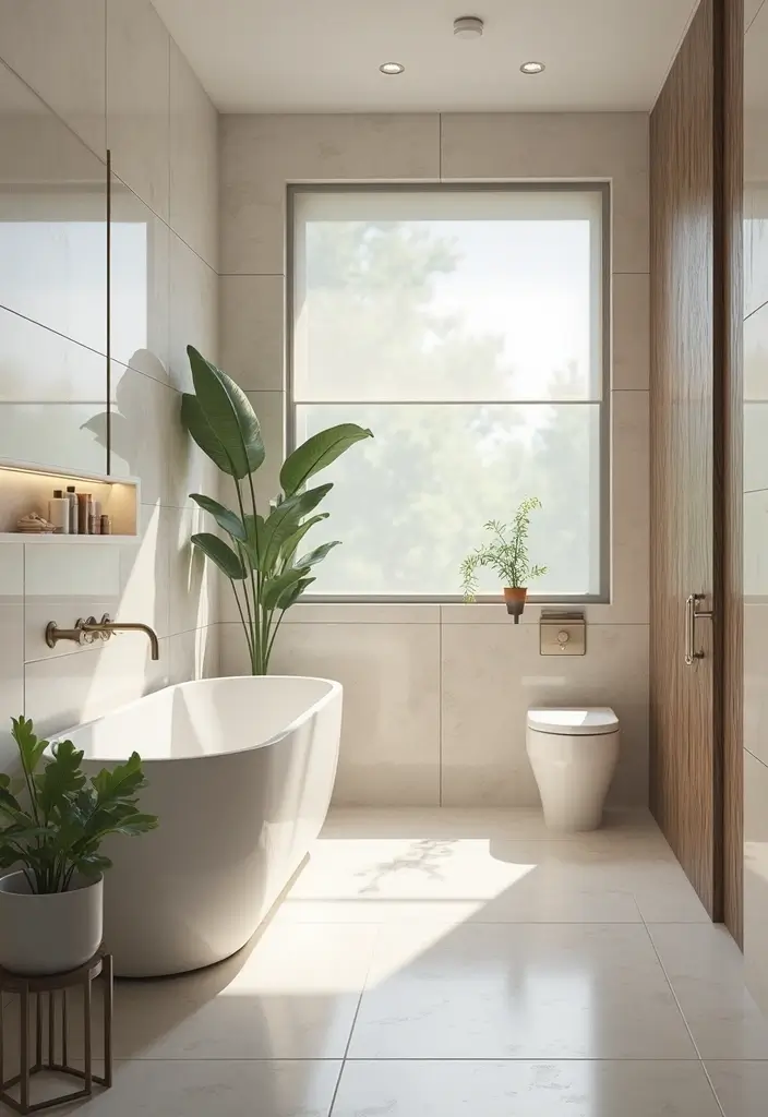 29 Small Bathroom Floor Tile Ideas That Feel Spacious - 1. Light-Colored Porcelain Tiles