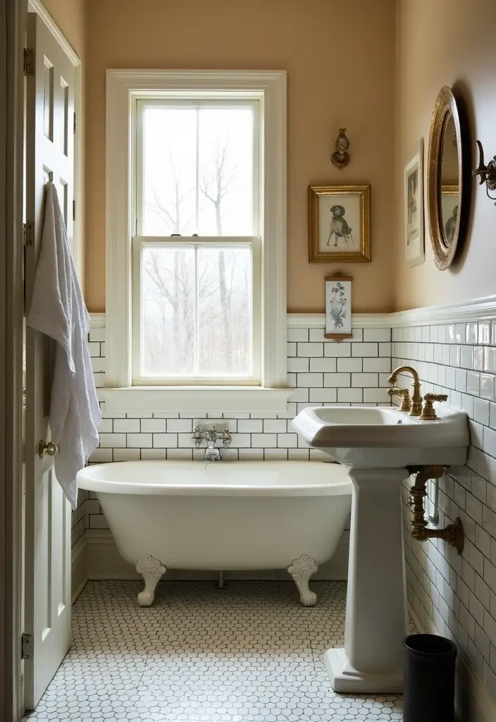 29 Small Bathroom Floor Tile Ideas That Feel Spacious - 14. Small Scale Patterns