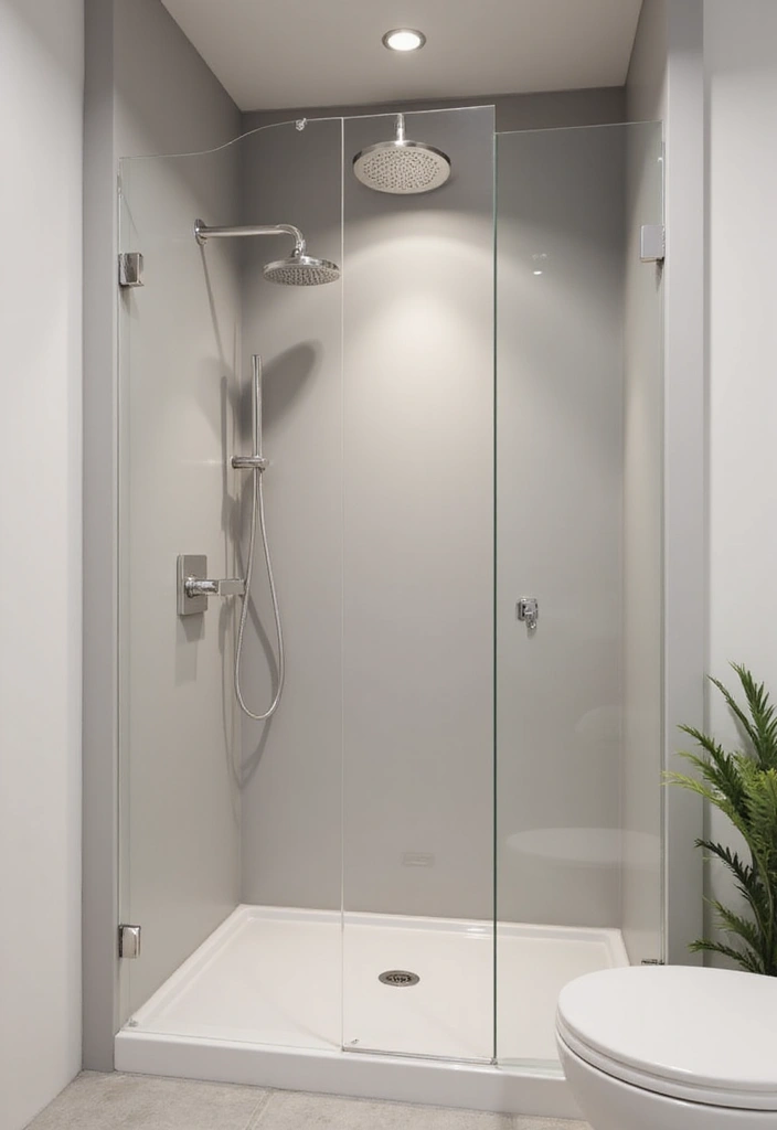 29 Standing Shower Bathroom Ideas That Save Space - 14. Minimalist Shower Design