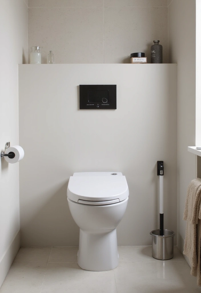 29 Standing Shower Bathroom Ideas That Save Space - 18. Compact Toilets