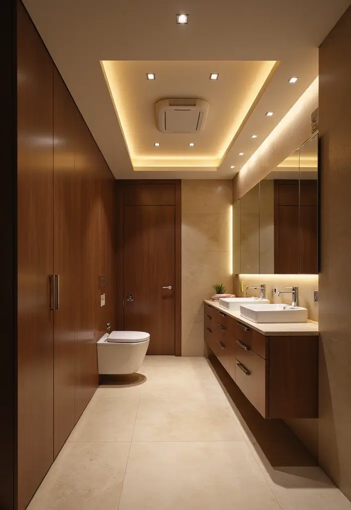 29 Standing Shower Bathroom Ideas That Save Space - 21. Integrated Lighting