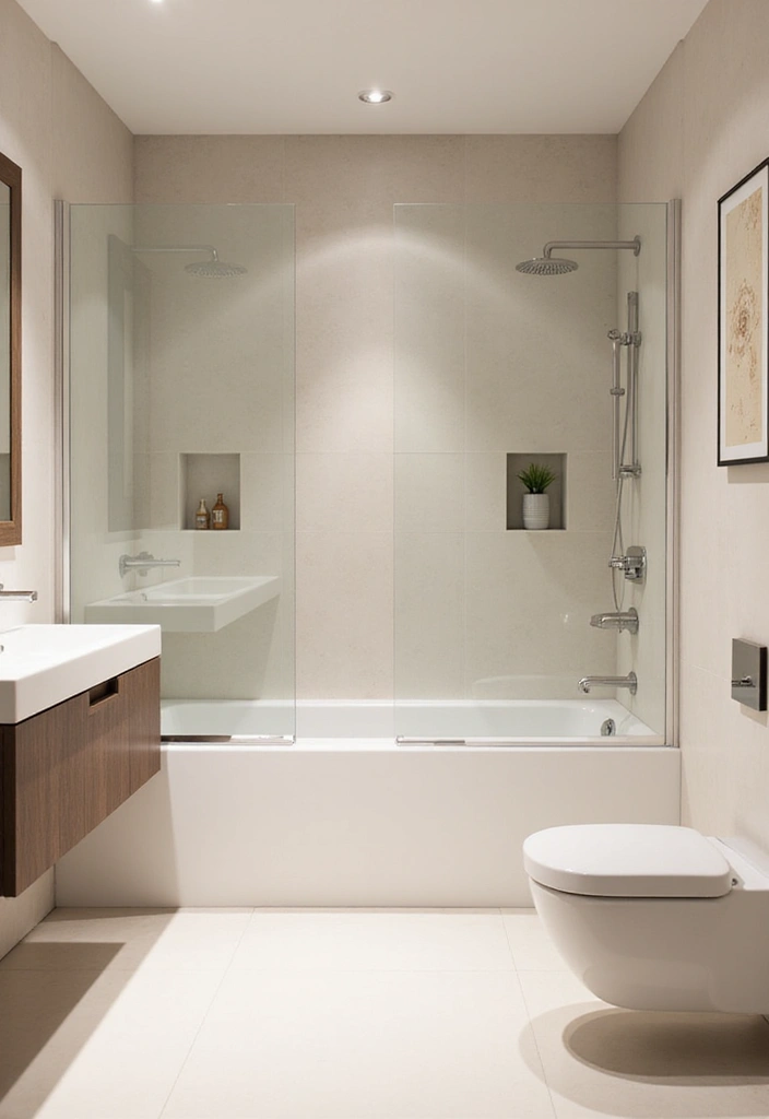 29 White And Beige Bathroom Ideas That Feel Timeless - 16. Integrated Technology