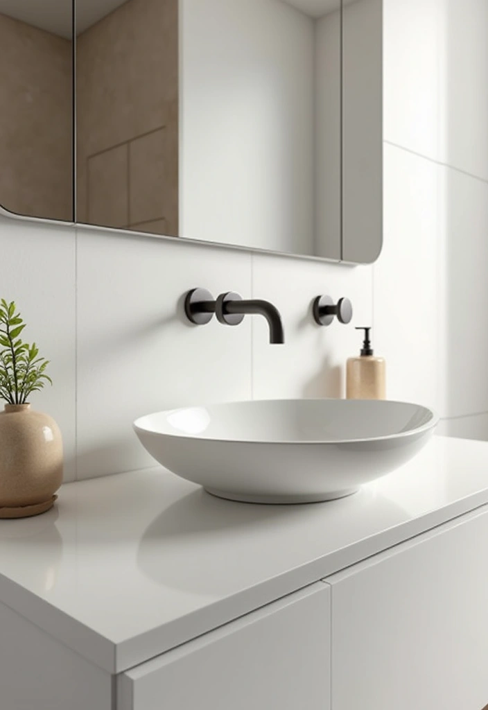 29 White And Beige Bathroom Ideas That Feel Timeless - 18. White Porcelain Sinks