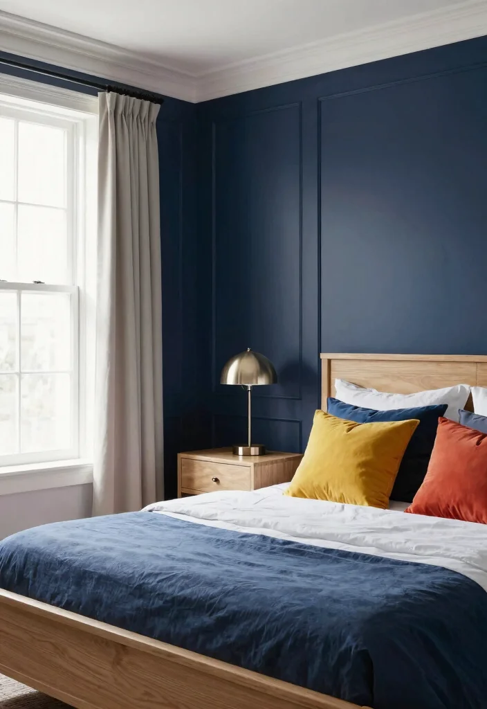 15 Beadboard Half Wall Bedroom Ideas for a Classic Cozy Touch - 3. Bold and Dark Colors 1