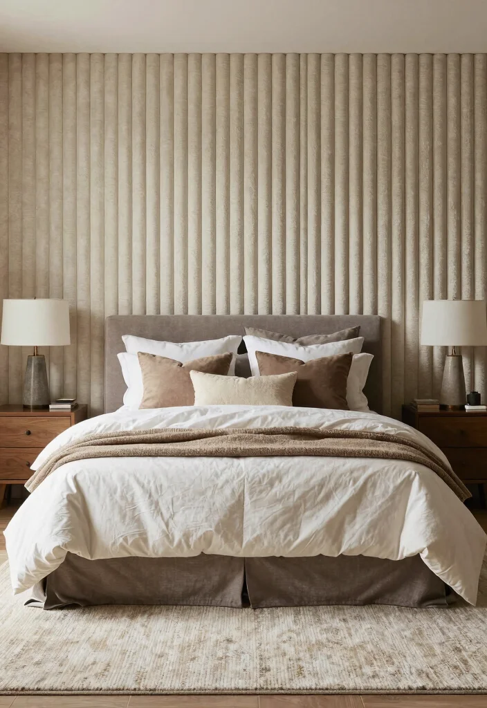 15 Beadboard Half Wall Bedroom Ideas for a Classic Cozy Touch - 7. Cozy Textural Layers 1