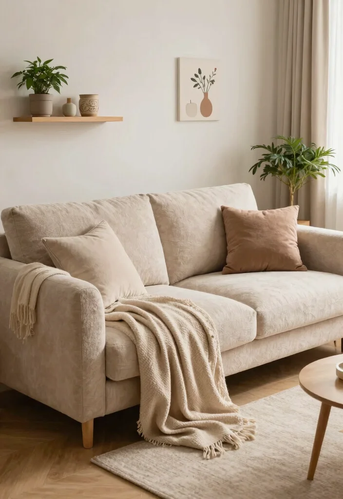 15 Bedroom Sofa Ideas for Small Spaces: Functional Comfort - 13. Textured Sofas 1