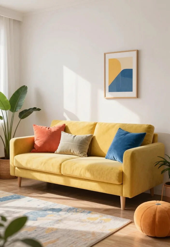 15 Bedroom Sofa Ideas for Small Spaces: Functional Comfort - 14. Colorful Sofas 1