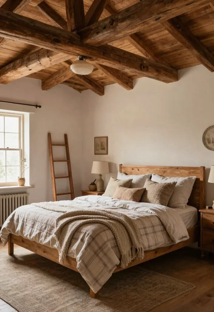 15 Bedroom With Vaulted Ceiling Ideas for an Airy Grand Feel - 2. Rustic Charm 1