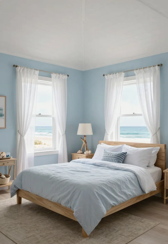 15 Bedroom With Vaulted Ceiling Ideas for an Airy Grand Feel - 8. Coastal Retreat 1