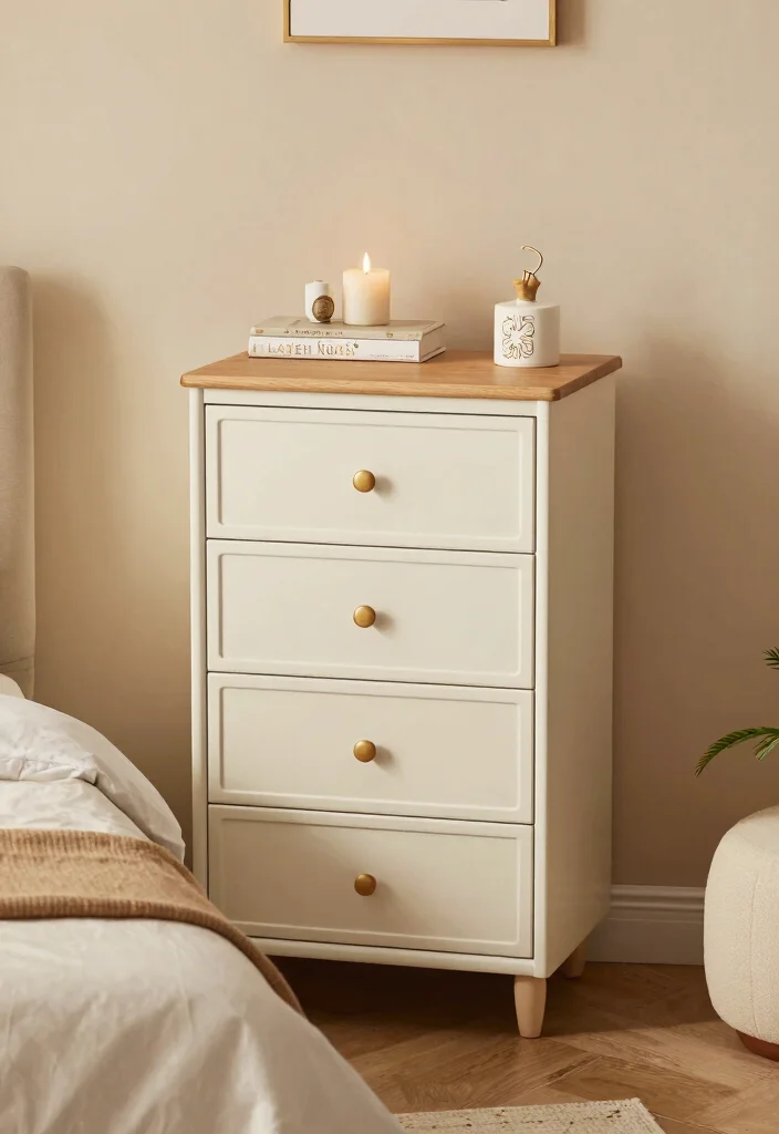 15 Cabinet for Small Bedroom Ideas: Compact Smart Storage - 13. Compact Chests of Drawers 1