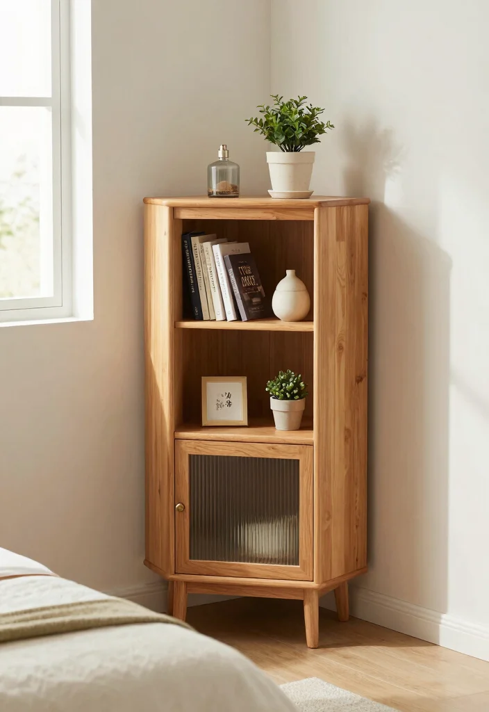 15 Cabinet for Small Bedroom Ideas: Compact Smart Storage - 2. Corner Cabinet 1