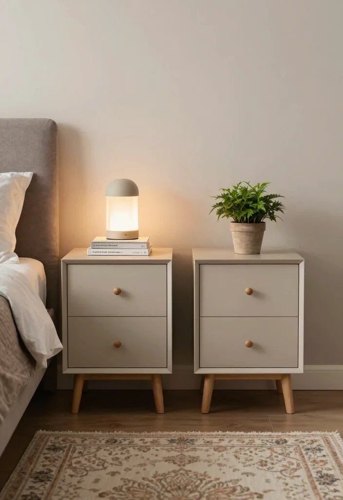 15 Cabinet for Small Bedroom Ideas: Compact Smart Storage - 3. Bedside Tables with Storage 1