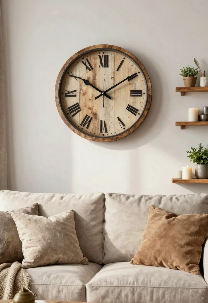 15 Cow Pictures Decor Living Room Ideas for Farmhouse Whimsy - 7. Country Style Wall Clocks 1