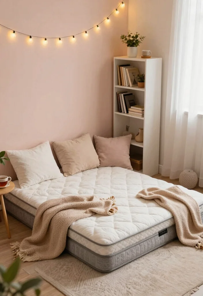 15 Floor Mattress Bedroom Ideas for a Minimal, Relaxed Style - 6. Cozy Nooks with Floor Mattresses 1