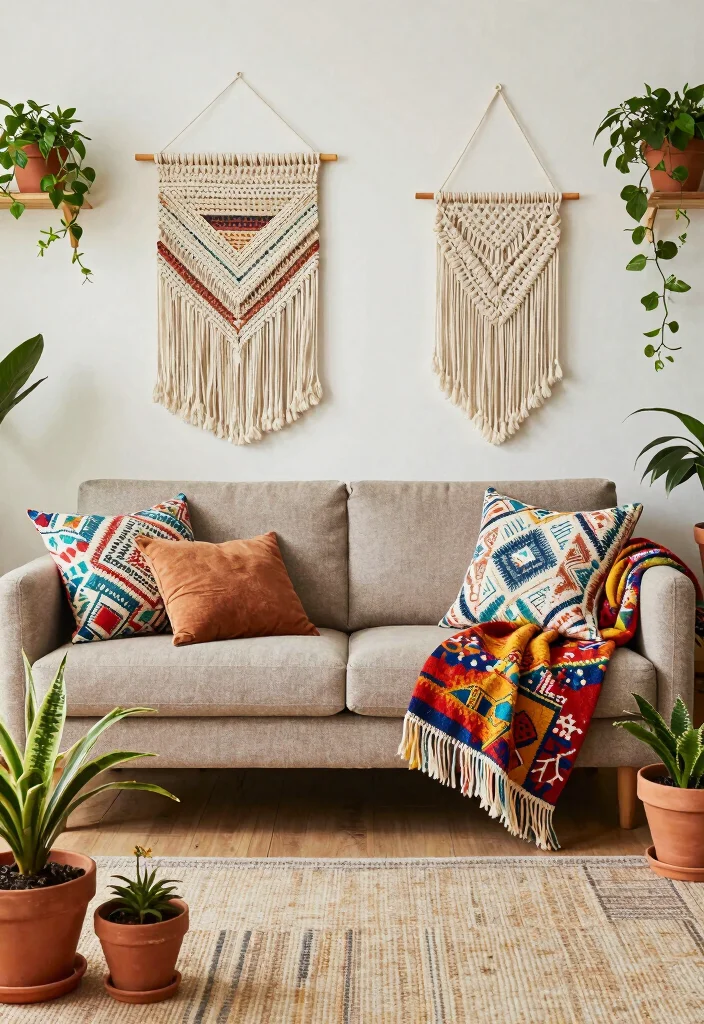 15 IKEA Uppland Sofa Living Room Ideas: Budget-Friendly Style - 7. Bohemian Vibes 1