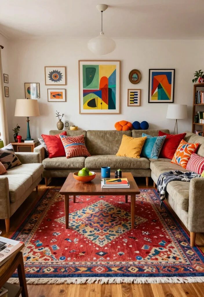 15 Living Room Sofa Set Ideas for Coordinated Comfort - 10. Eclectic Mix & Match 1