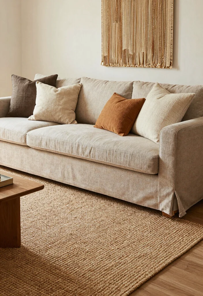 15 Living Room Sofa Set Ideas for Coordinated Comfort - 12. Textured Layers 1