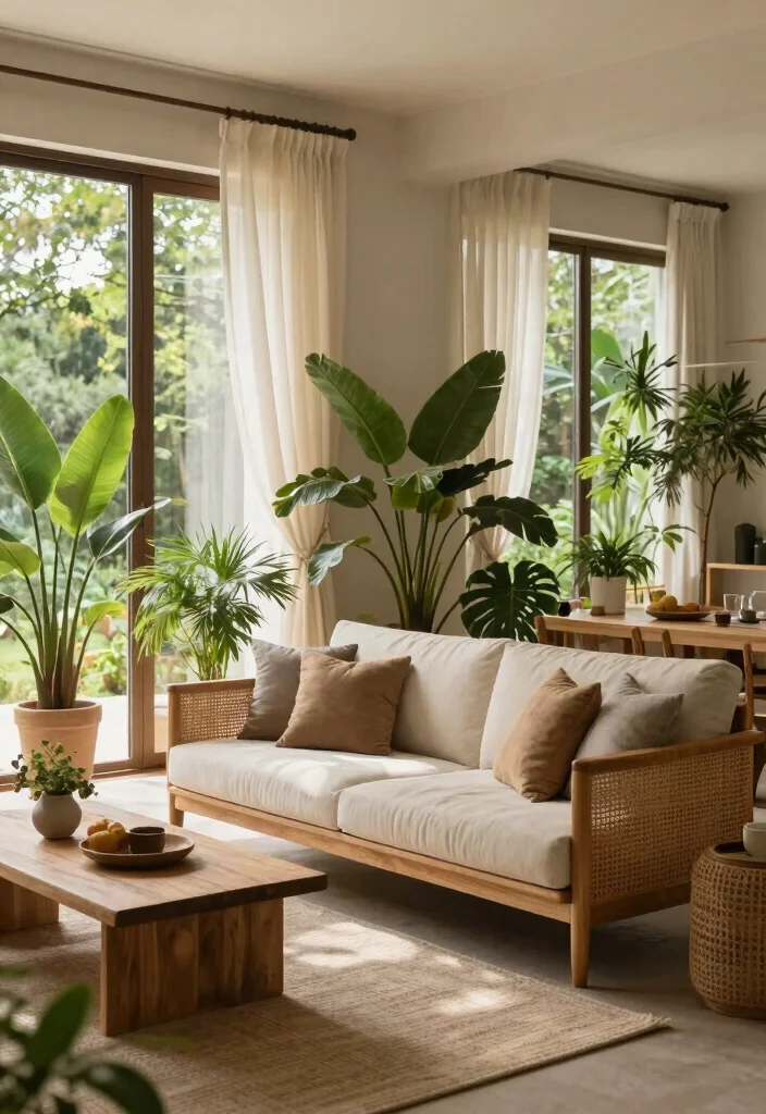 15 Living Room Sofa Set Ideas for Coordinated Comfort - 7. Outdoor-Inspired Living Rooms 1