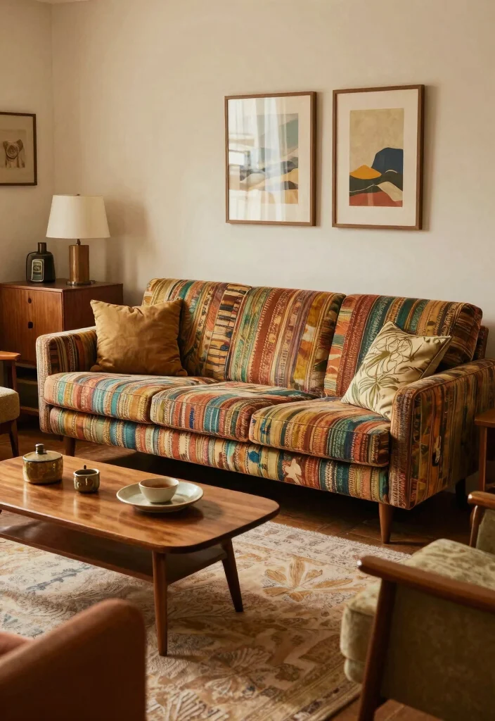 15 Living Room Sofa Set Ideas for Coordinated Comfort - 8. Vintage Revival 1