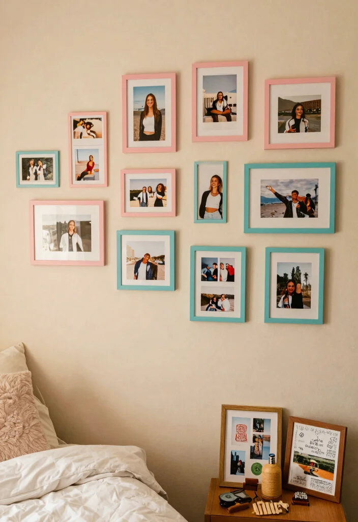 15 Pink and Turquoise Bedroom Ideas: Playful Fresh Contrast - 12. Personalized Touches 1