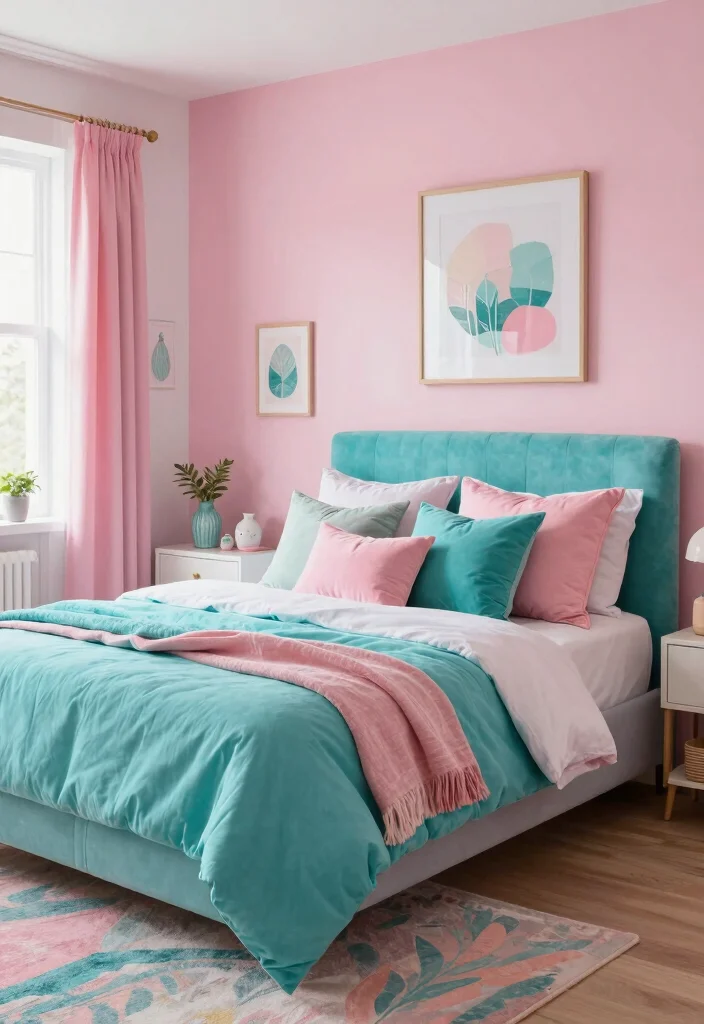 15 Pink and Turquoise Bedroom Ideas: Playful Fresh Contrast - Conclusion 1
