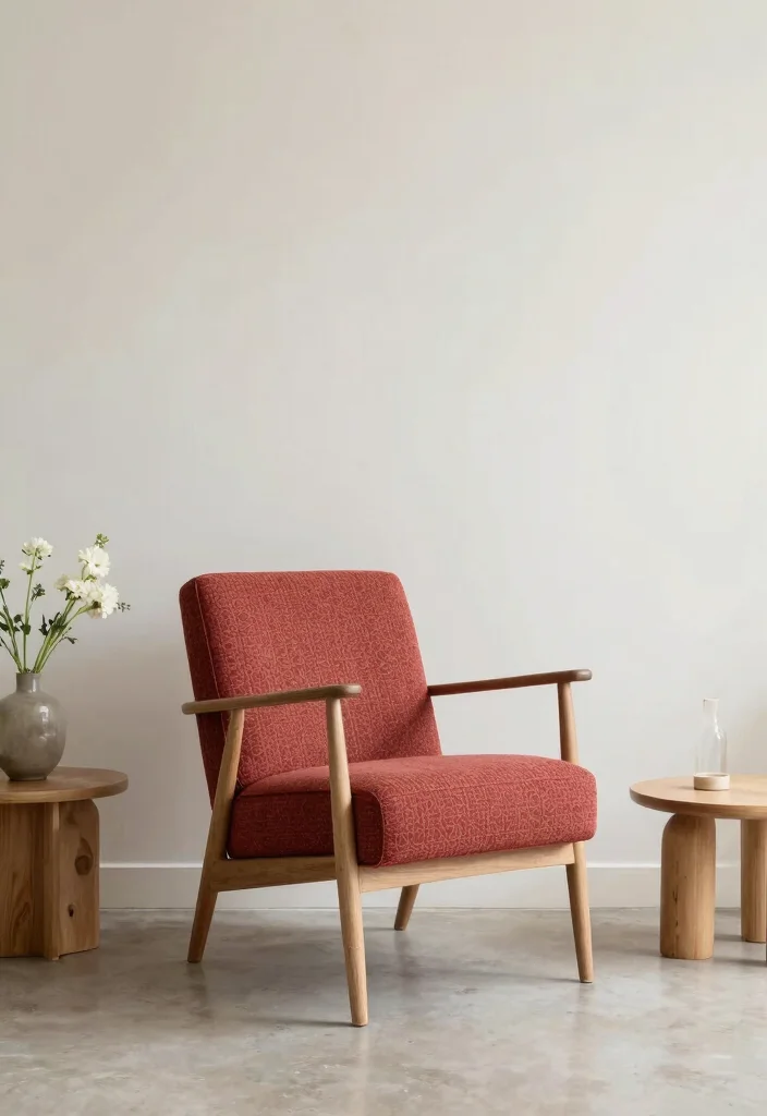 15 Red Chairs Living Room Decor Ideas for Statement Seating - 14. Soft and Subtle 1