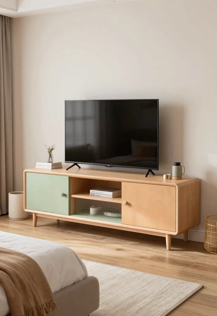 15 Small TV Unit Design Modern Bedroom Ideas Sleek Solutions - 14. Color Coordination 1