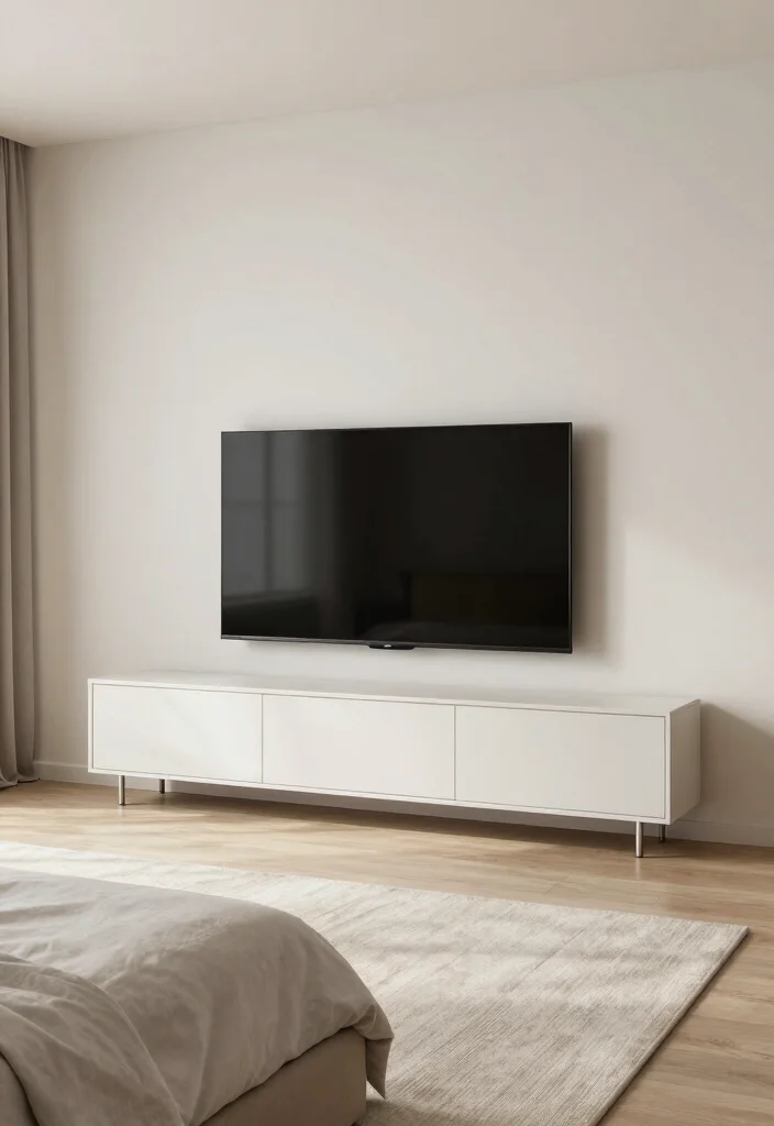 15 Small TV Unit Design Modern Bedroom Ideas Sleek Solutions - 3. Sleek and Low-Profile Designs 1