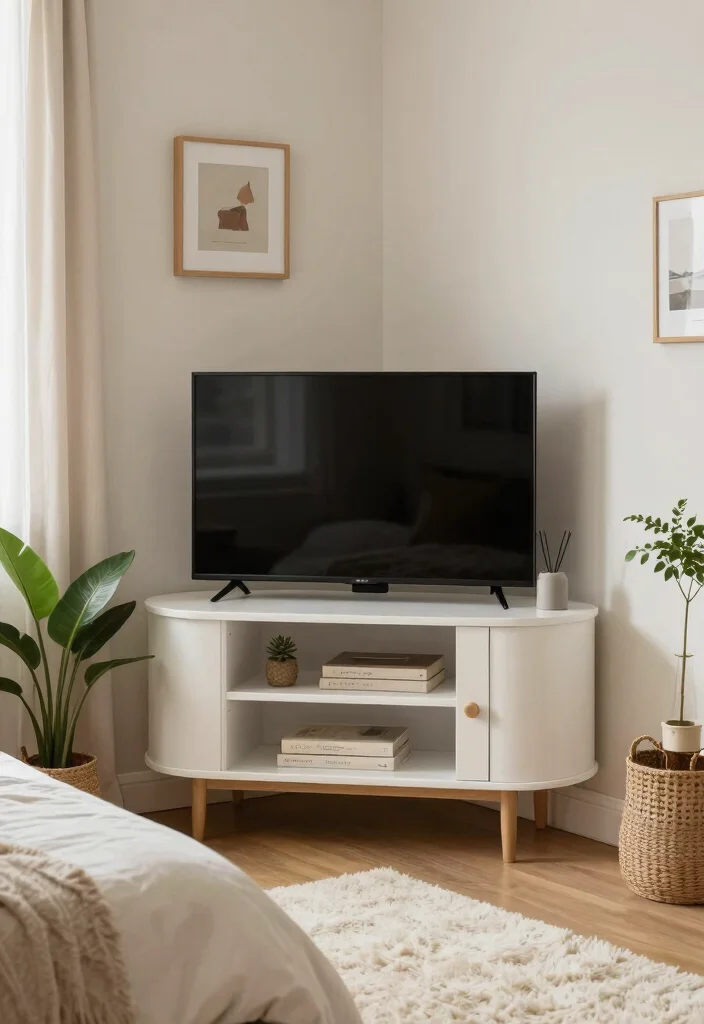 15 Small TV Unit Design Modern Bedroom Ideas Sleek Solutions - 8. Compact Corner Units 1