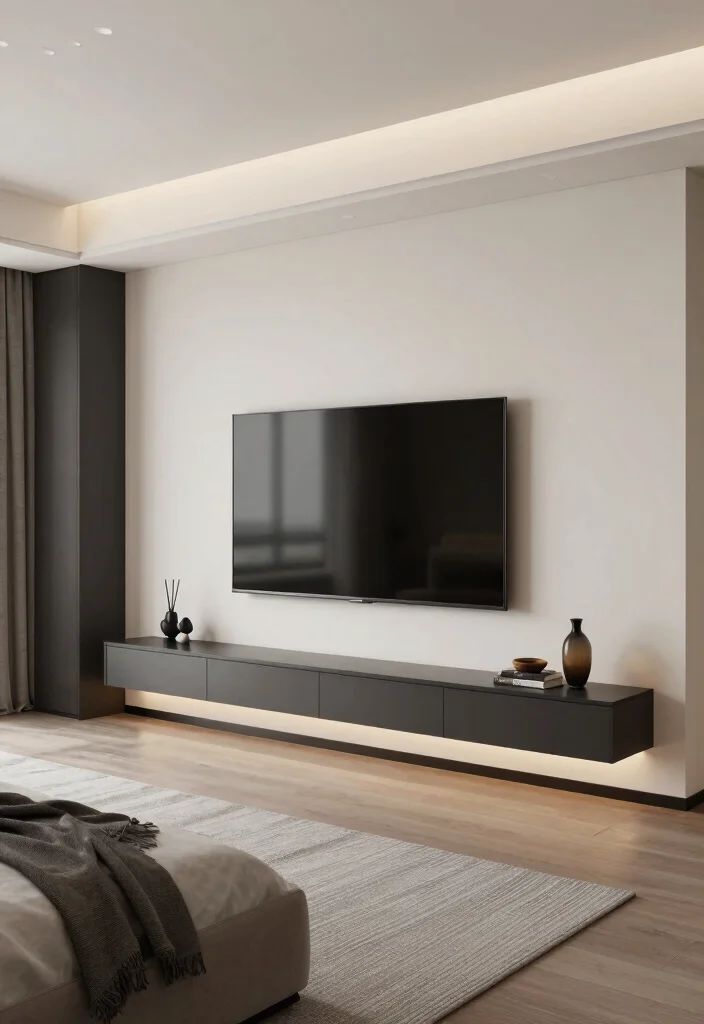 15 Small TV Unit Design Modern Bedroom Ideas Sleek Solutions - 9. Elegant Floating TV Units 1