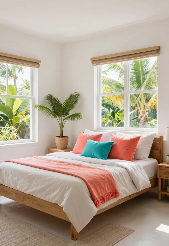 15 Tropical Room Ideas for Breezy, Relaxed Vibes - 1. Bright and Airy Color Palette 1