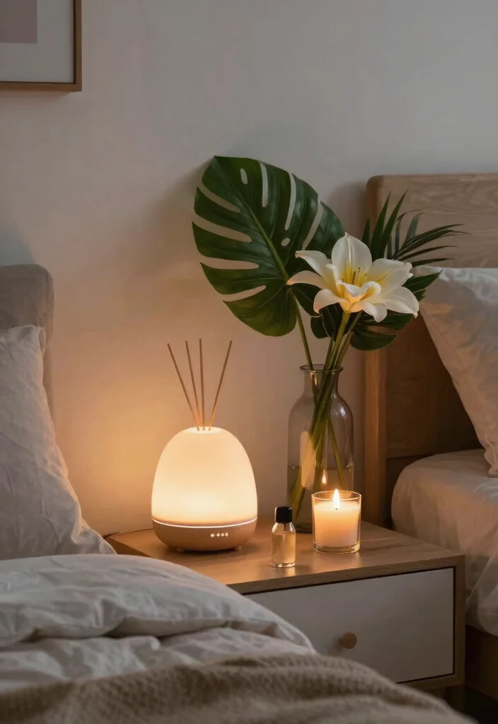15 Tropical Room Ideas for Breezy, Relaxed Vibes - 10. A Calming Aromatherapy Element 1