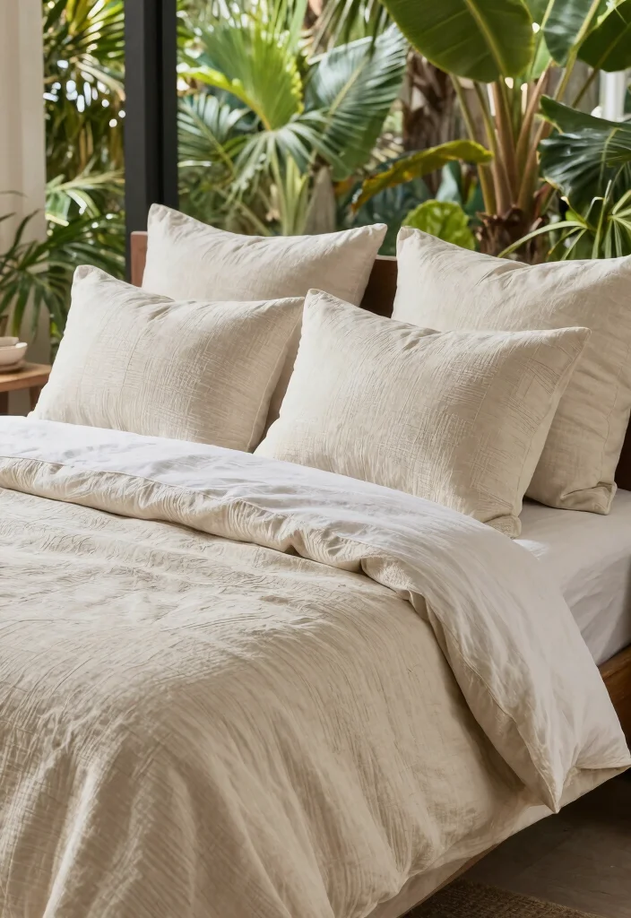 15 Tropical Room Ideas for Breezy, Relaxed Vibes - 11. Simplistic Bedding Choices 1