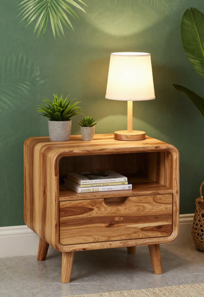 15 Tropical Room Ideas for Breezy, Relaxed Vibes - 12. Unique Nightstand Designs 1