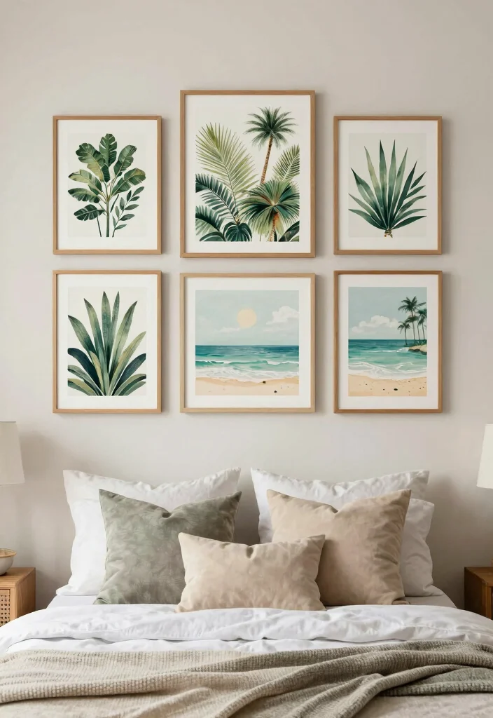 15 Tropical Room Ideas for Breezy, Relaxed Vibes - 5. Tropical-Inspired Artwork 1