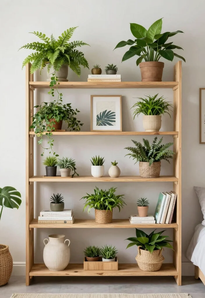 15 Tropical Room Ideas for Breezy, Relaxed Vibes - 9. Open Shelving for Display 1